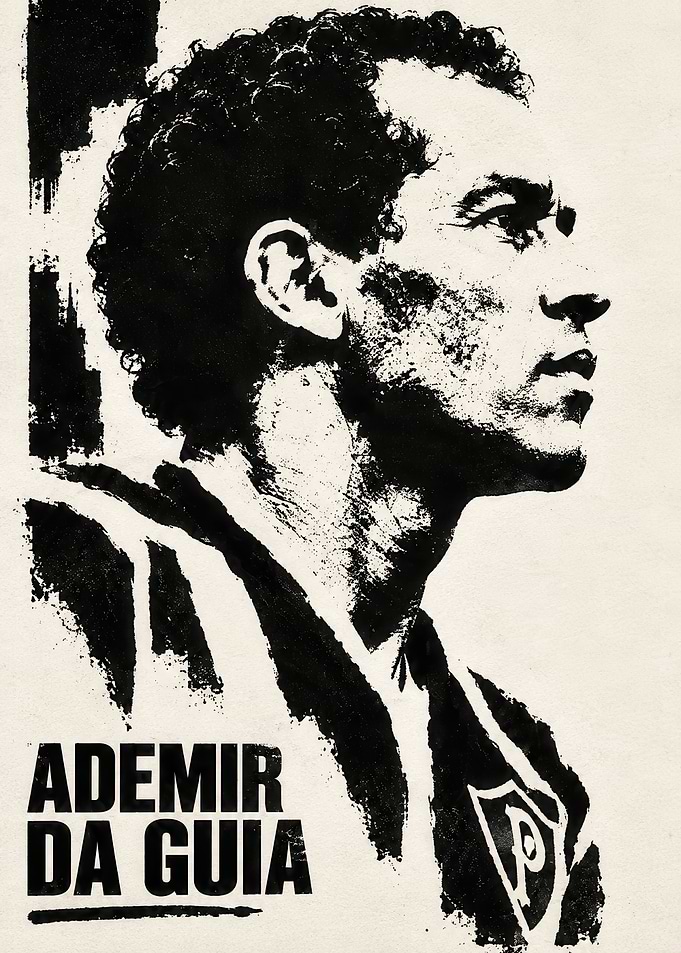 Ademir da Guia Portrait Poster