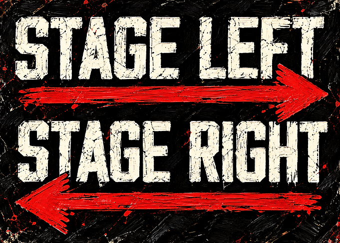 Stage Left and Stage Right Sign