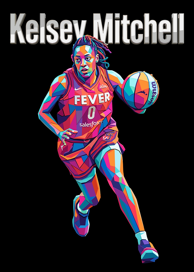 Kelsey Mitchell WNBA Pop Art Portrait