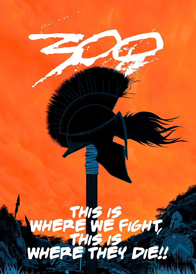 300 Movie Spartan Helmet Poster