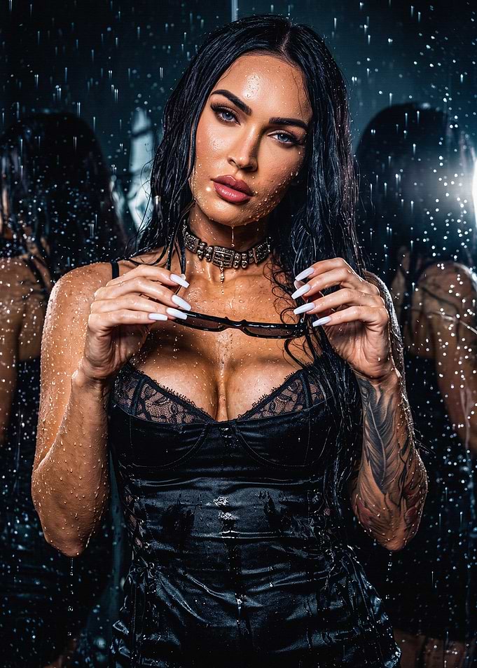 Megan Fox in the Rain