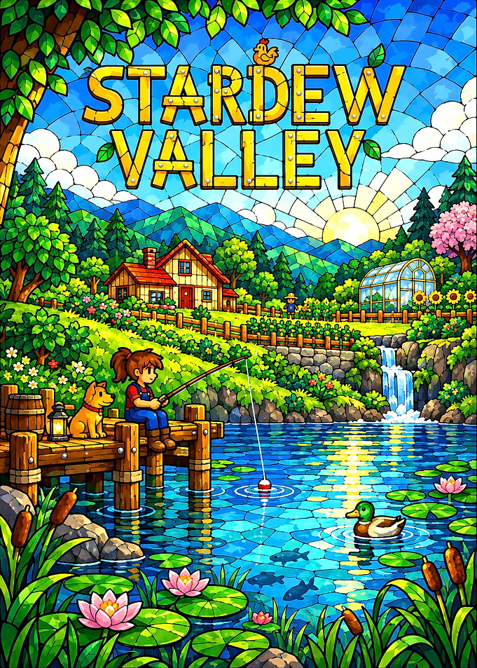 Stardew Valley Stained Glass Art