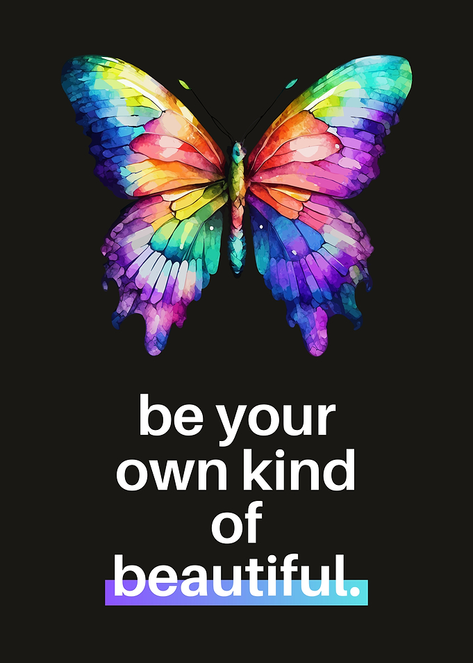 Watercolor Butterfly Inspirational Quote Poster
