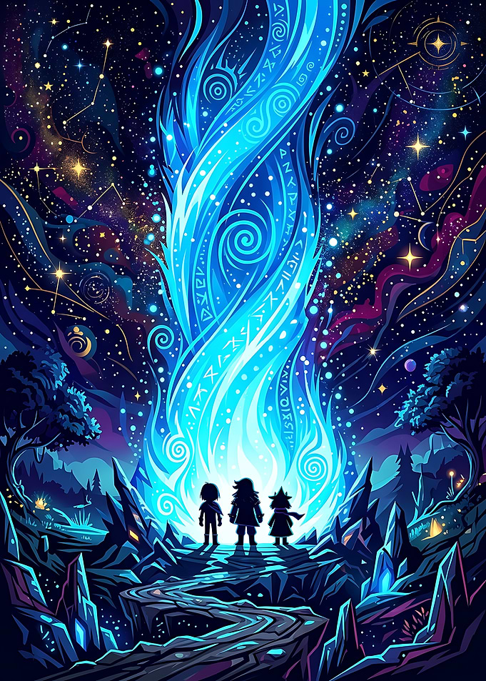 Undertale Trio Facing Magical Portal