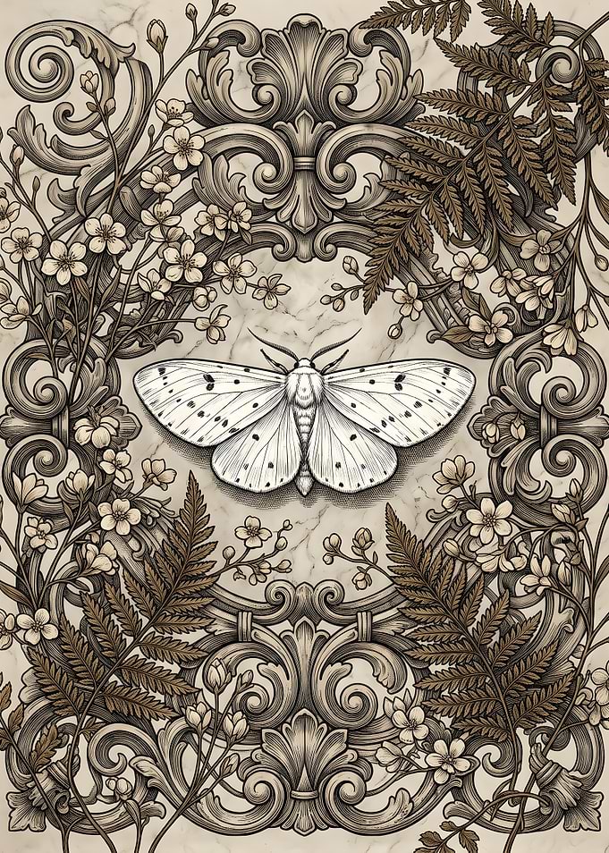 Moth and Botanical Illustration
