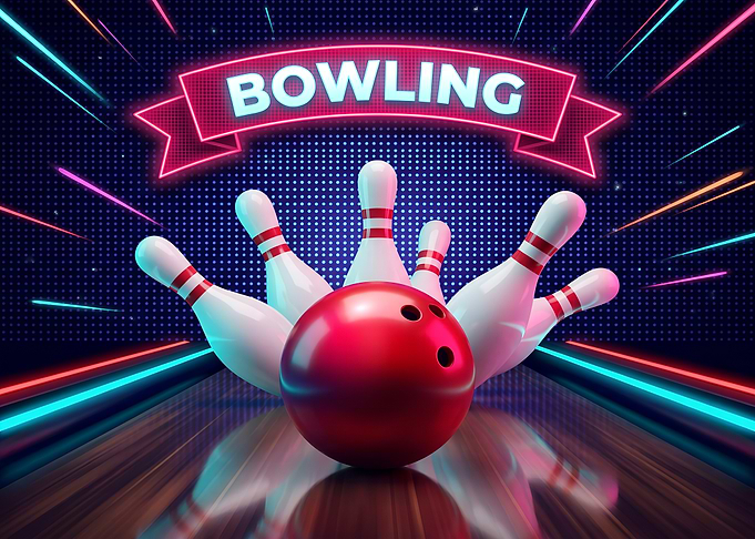 Neon Bowling Game Strike