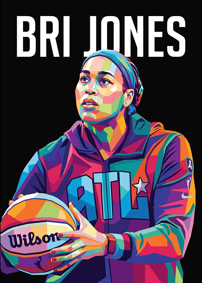 Bri Jones WNBA Pop Art Portrait