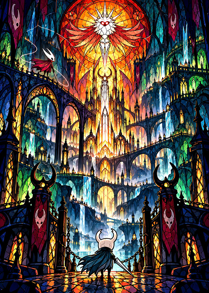 Hollow Knight City of Tears Stained Glass