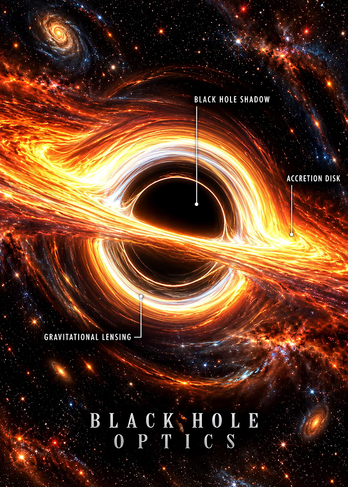 Black Hole Optics Educational Poster