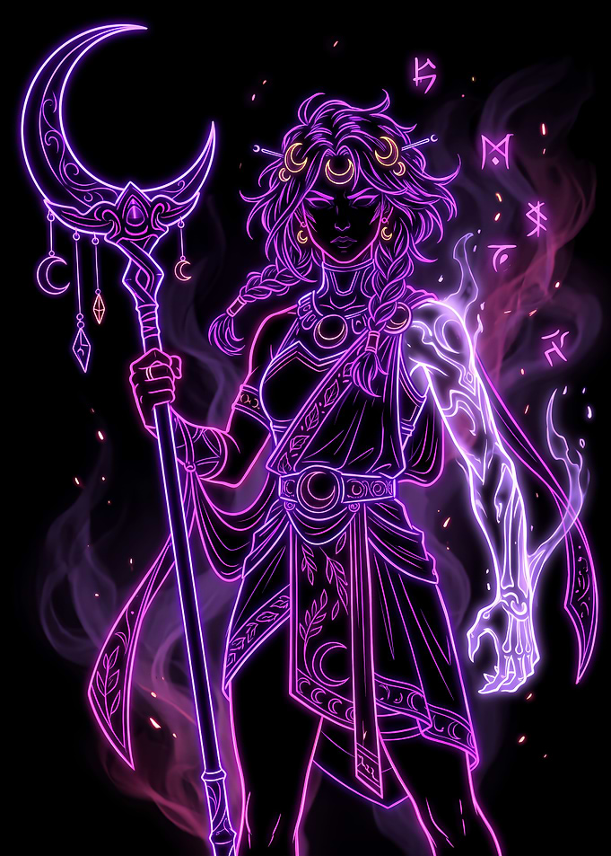 Melinoe Neon Witch hades 2 Video game