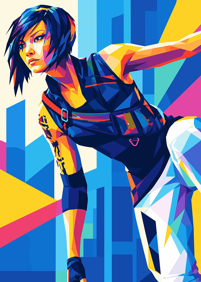 Faith Connors Mirror's Edge Pop Art