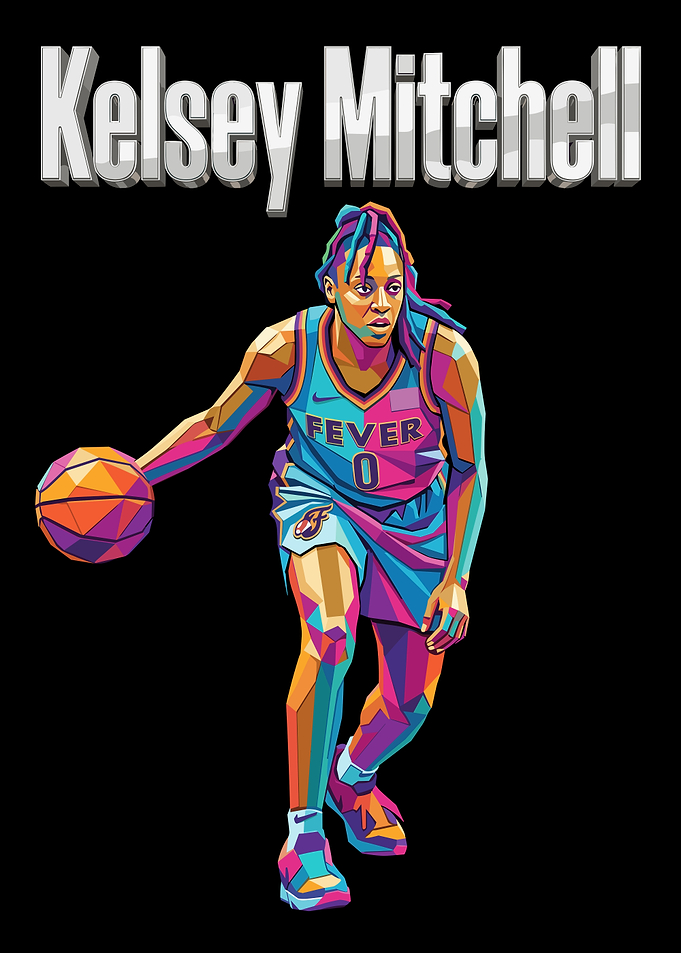 Kelsey Mitchell WNBA Pop Art Portrait
