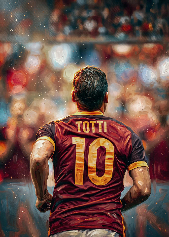 Francesco Totti AS Roma Football Art