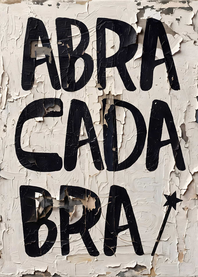 Abracadabra Magic Text Art