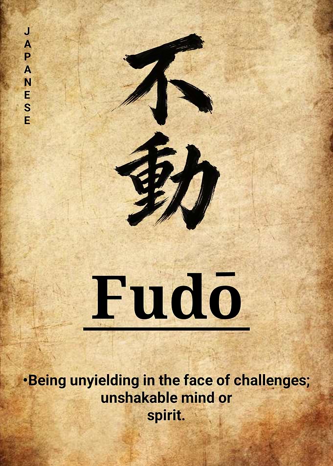 Fudo Japanese Calligraphy Poster