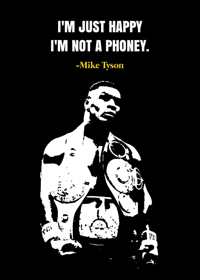Mike Tyson Inspirational Quote Poster