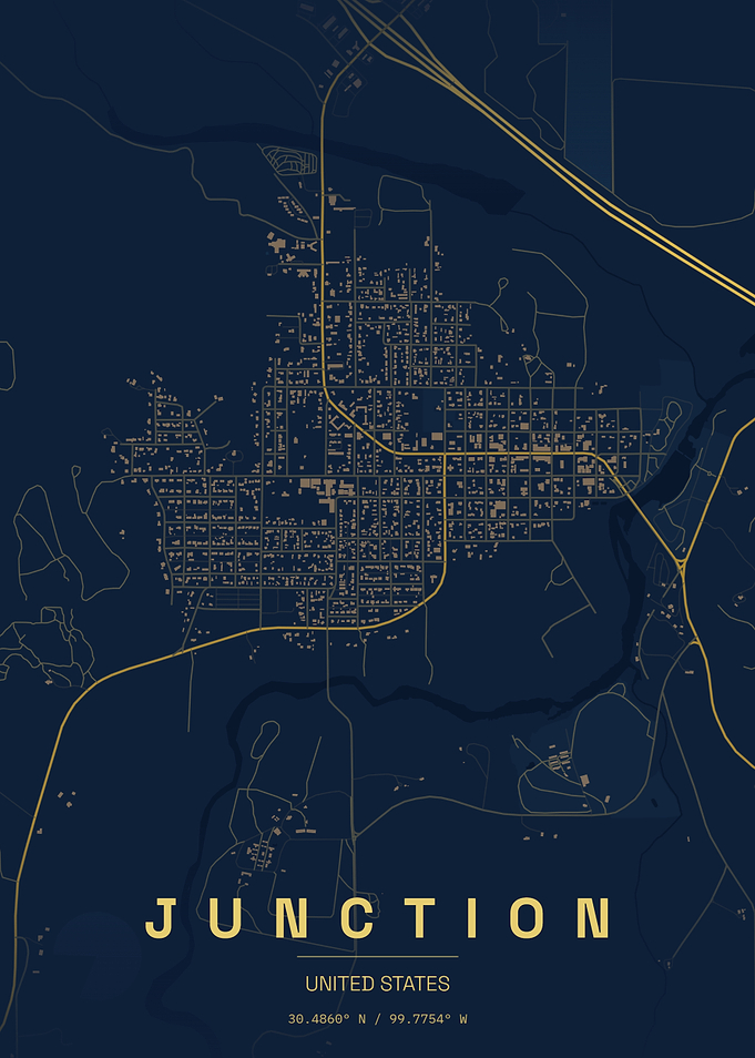 Junction City Map Poster