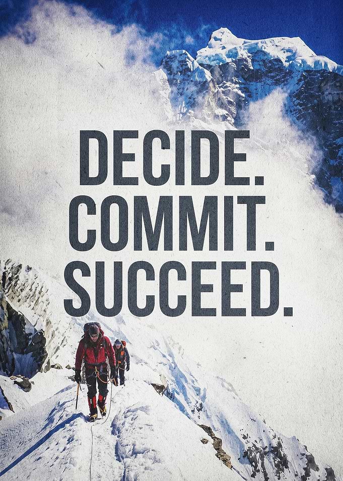 Mountain Climbing Success Poster