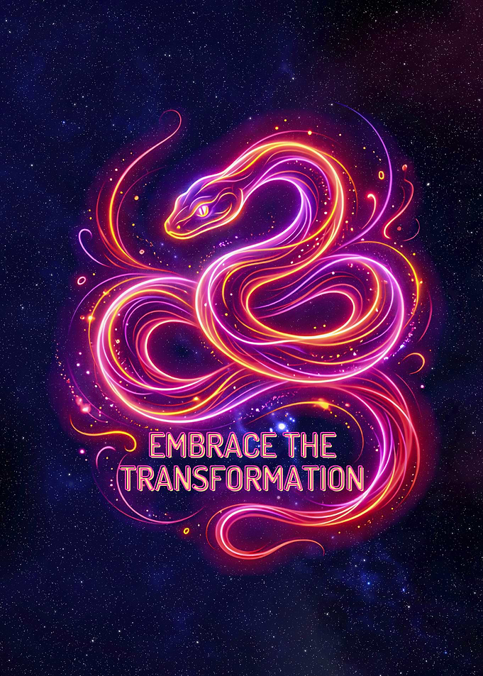 Neon Snake Embrace the Transformation