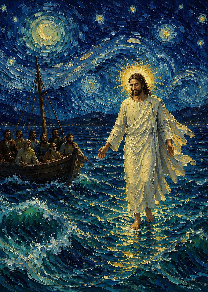 Jesus Walking on Water Painting