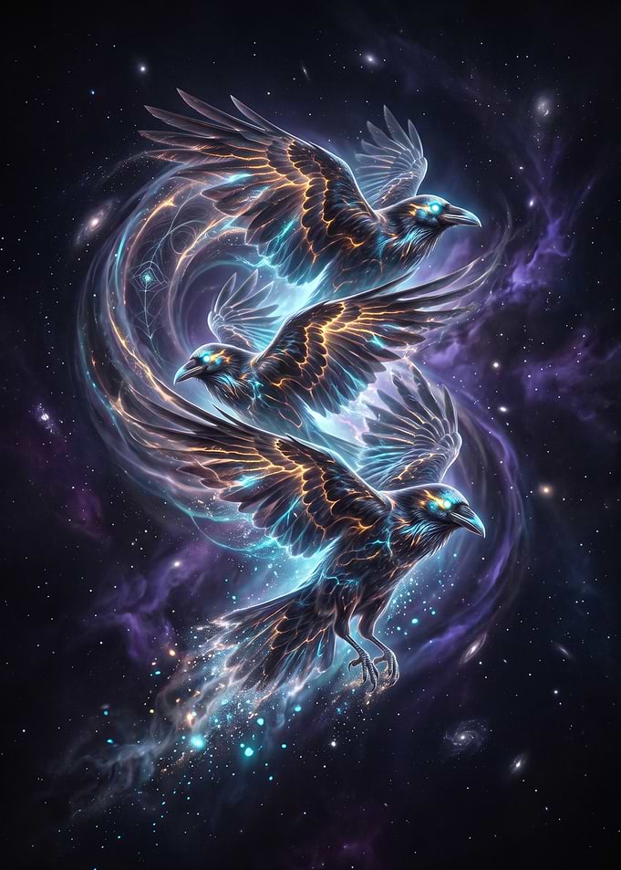 Cosmic Ravens in Flight
