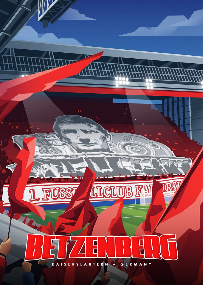 1. FC Kaiserslautern Betzenberg Stadium Poster