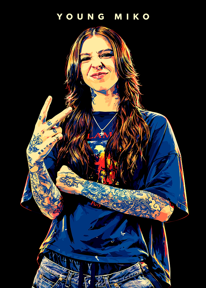 Young Miko Pop Art Portrait
