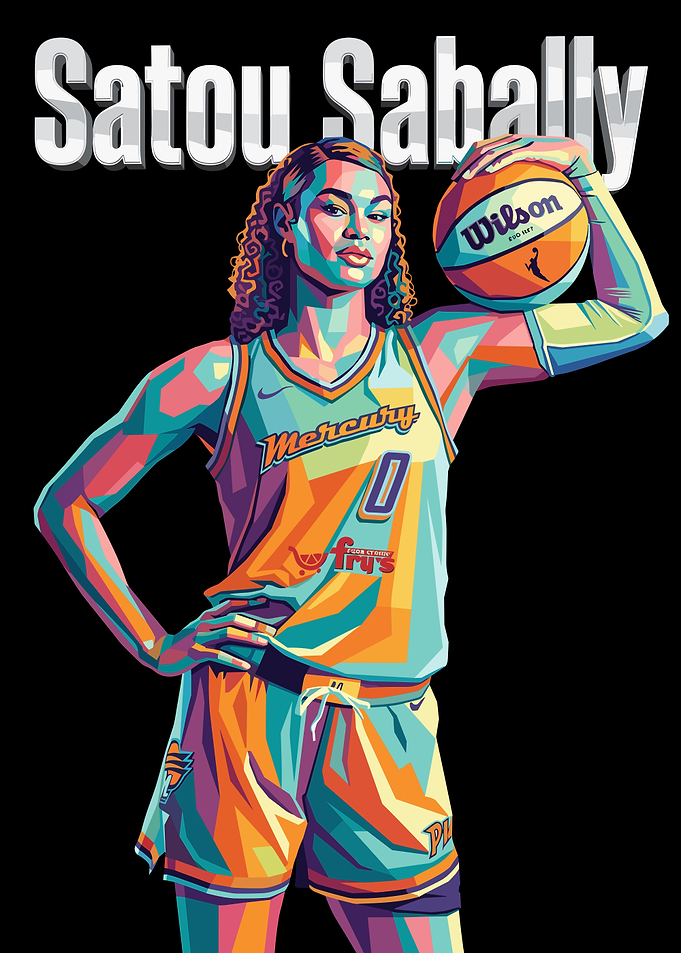 Satou Sabally Pop Art Portrait
