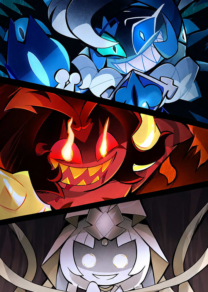 Trio of Elemental Fantasy Characters