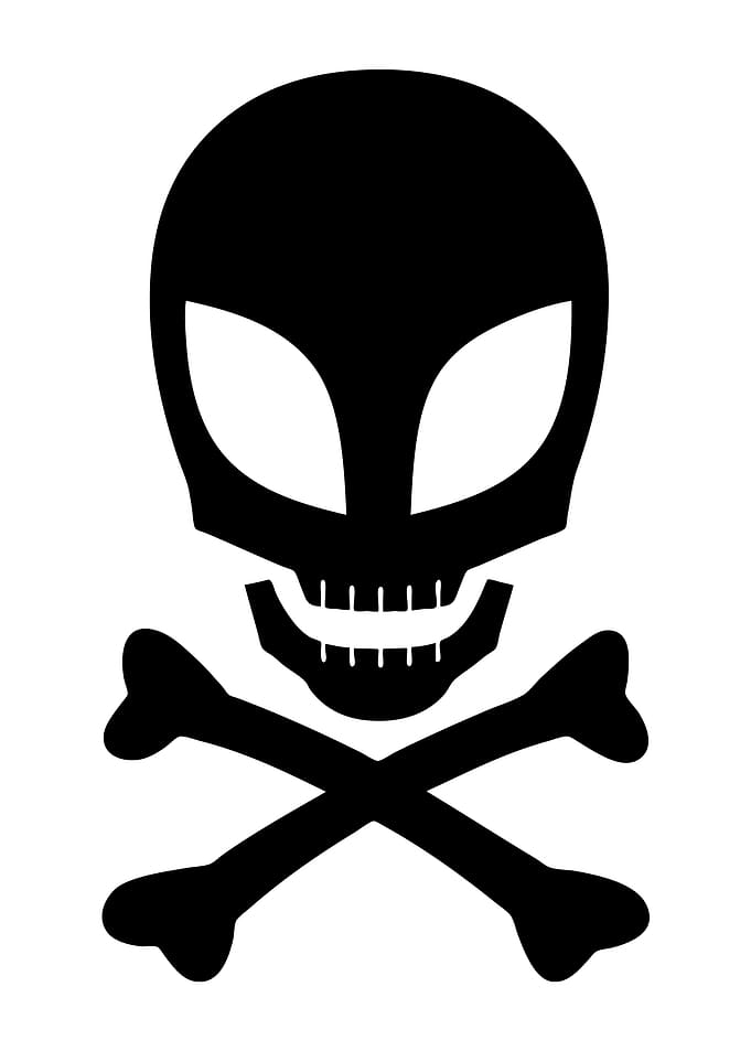 Alien Skull and Crossbones Icon