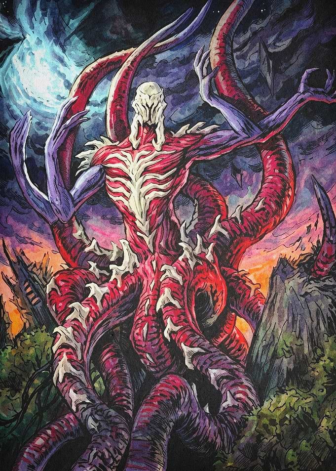 Cosmic Horror Tentacle Monster Art