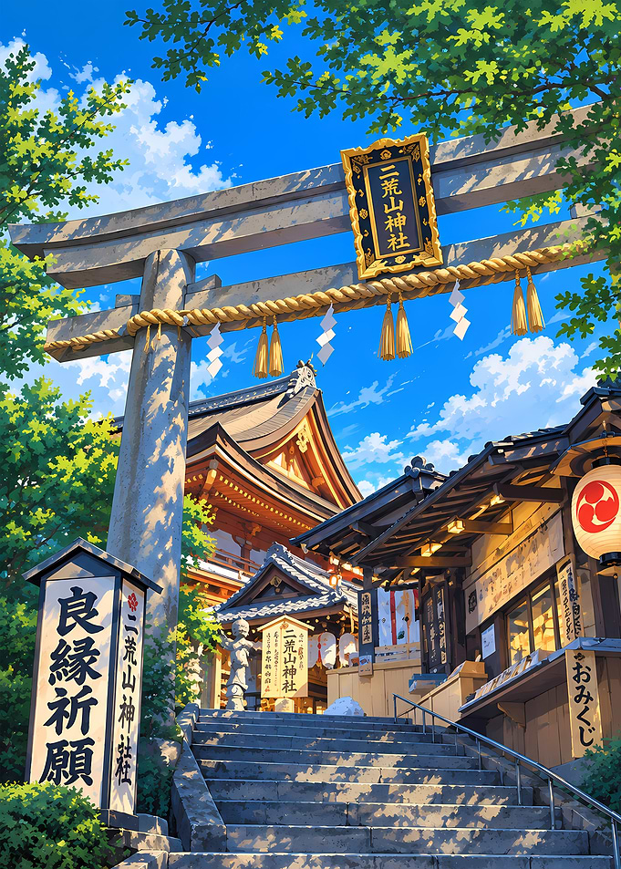 Traditional Japanese Shrine Entrance