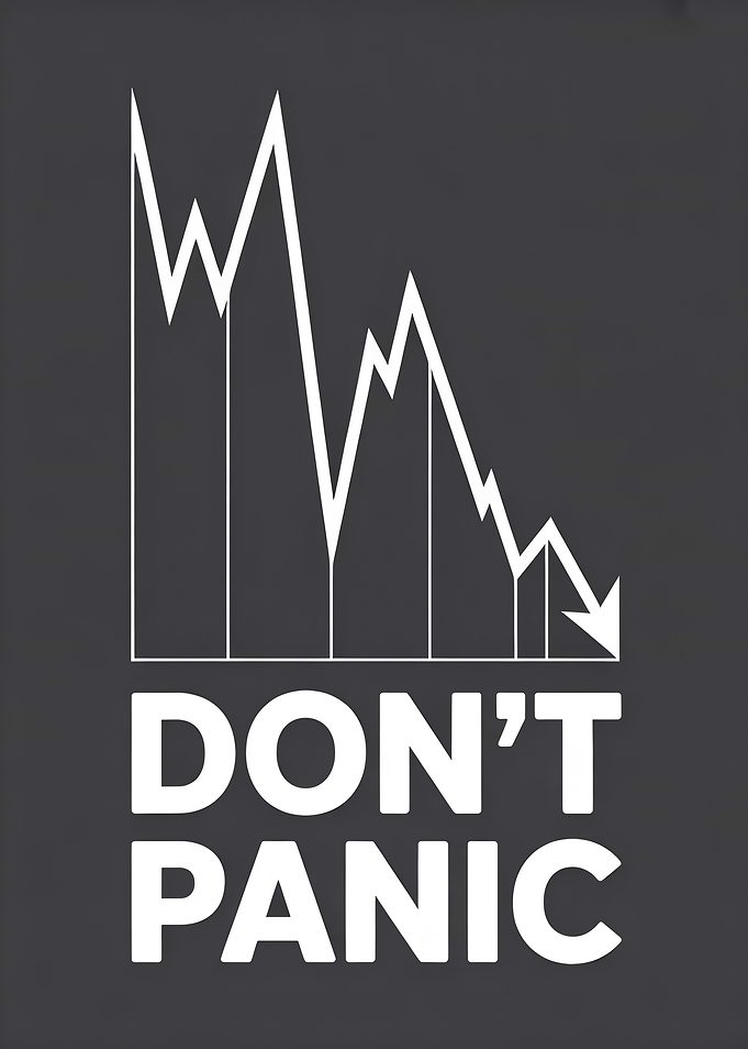 Don't Panic Stock Market Poster
