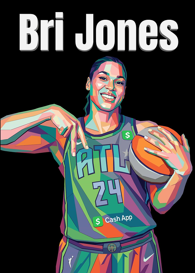 Bri Jones WNBA Pop Art Portrait