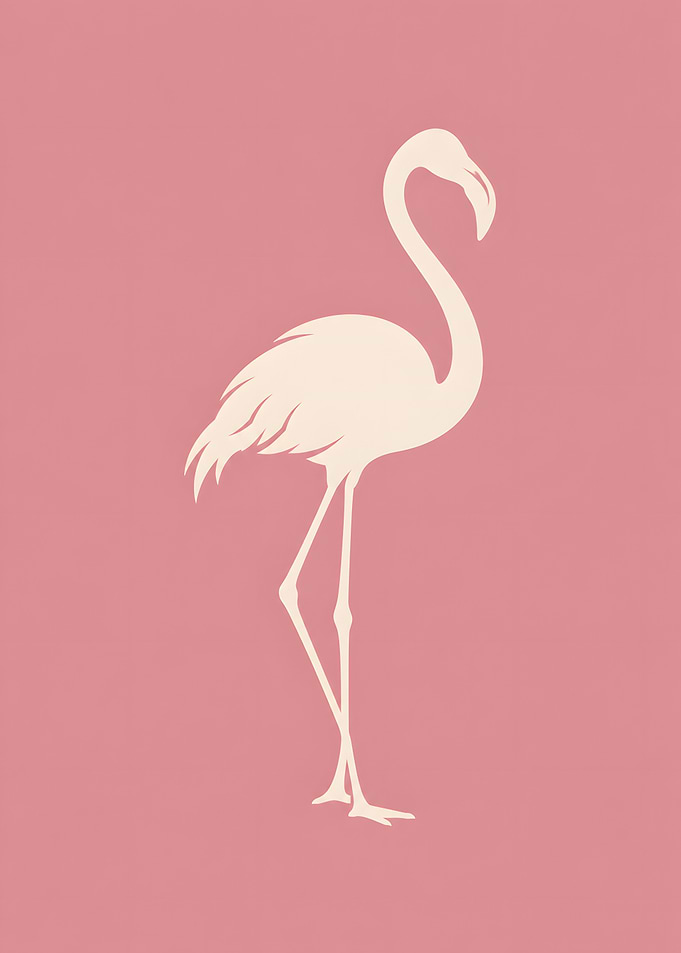 Pink Flamingo Silhouette Grace