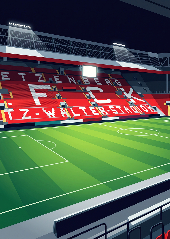 Fritz-Walter-Stadion Soccer Stadium Illustration
