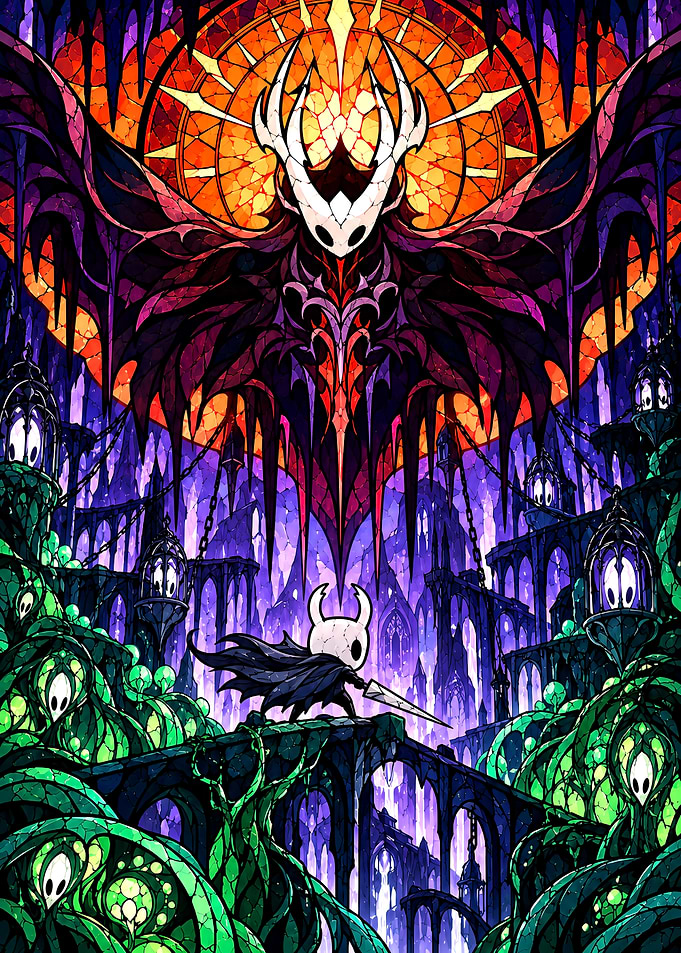 Hollow Knight Stained Glass Art