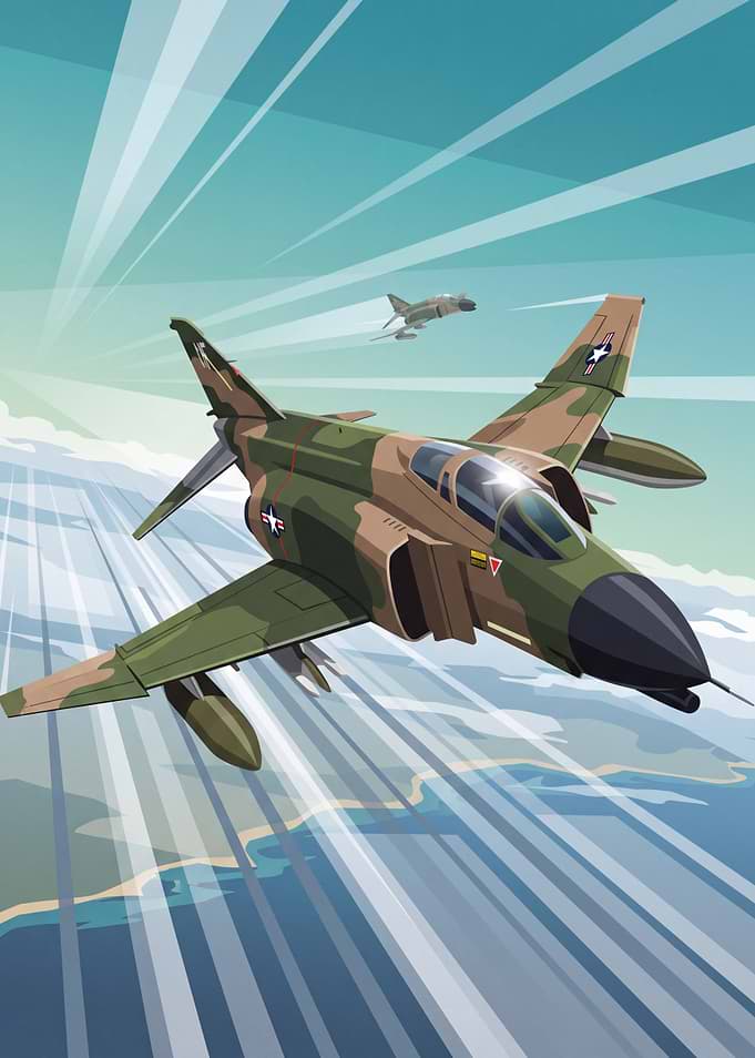 F-4 Phantom II Jet Pixel