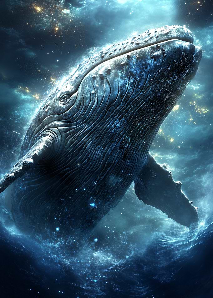 Cosmic Humpback Whale in Space