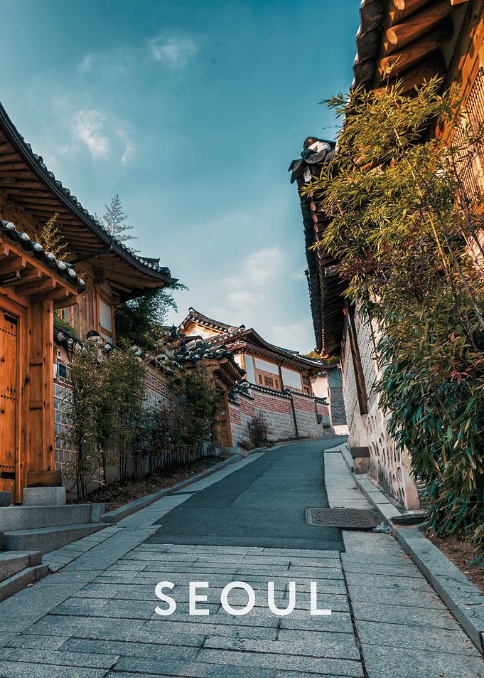 Traditional Hanok Village Street in Seoul