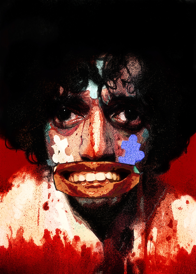 Surreal Portrait with Puzzle Pieces