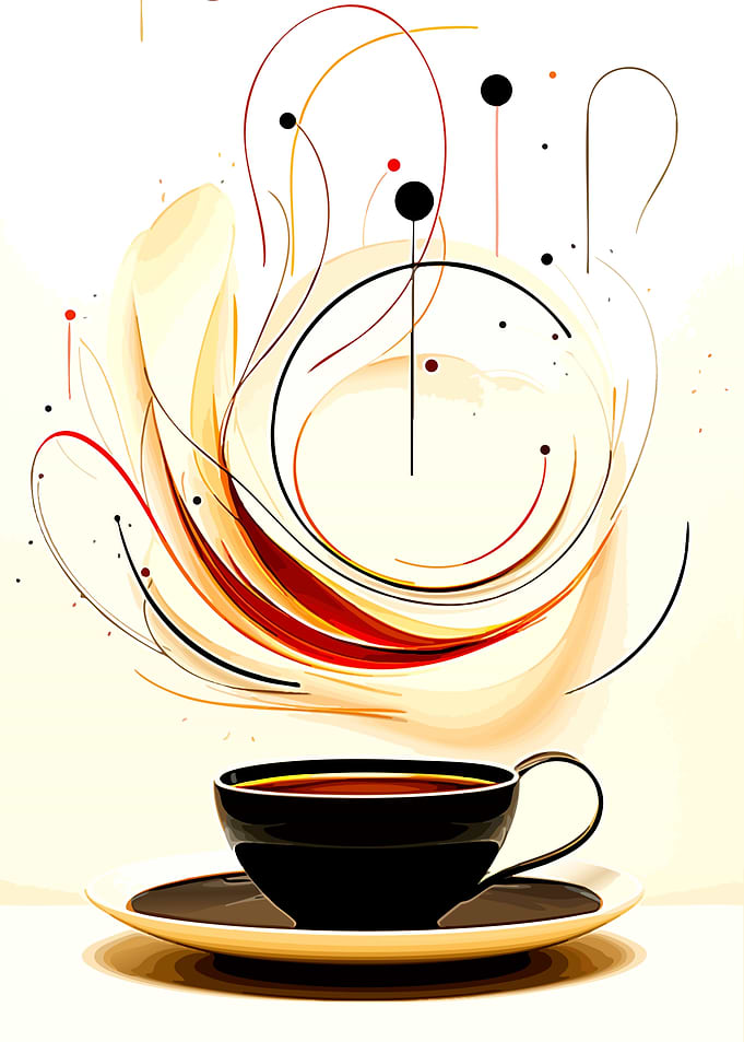 Abstract Coffee Cup Art