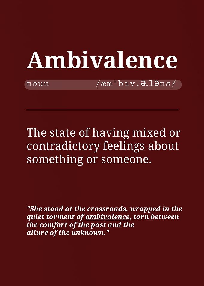 Definition of Ambivalence Poster