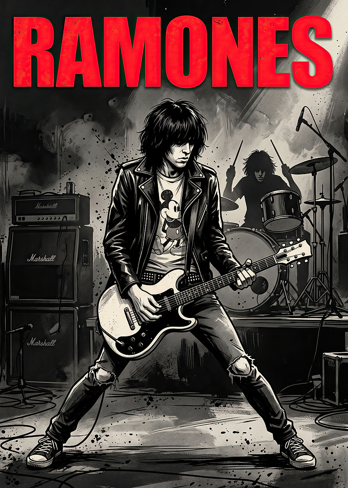 Ramones Punk Rock Band Illustration