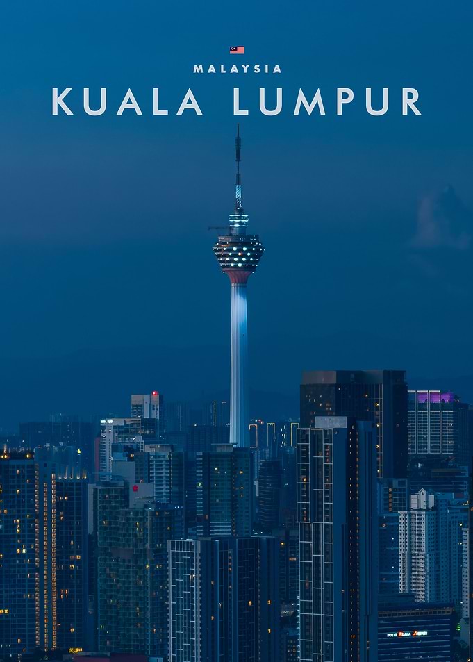 Kuala Lumpur Tower Cityscape Poster