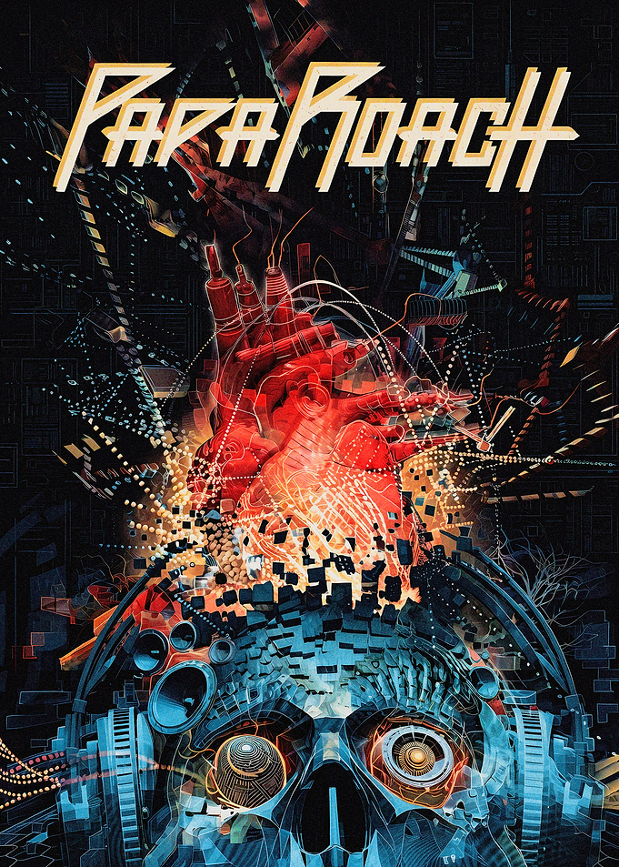 Papa Roach Cybernetic Skull Poster