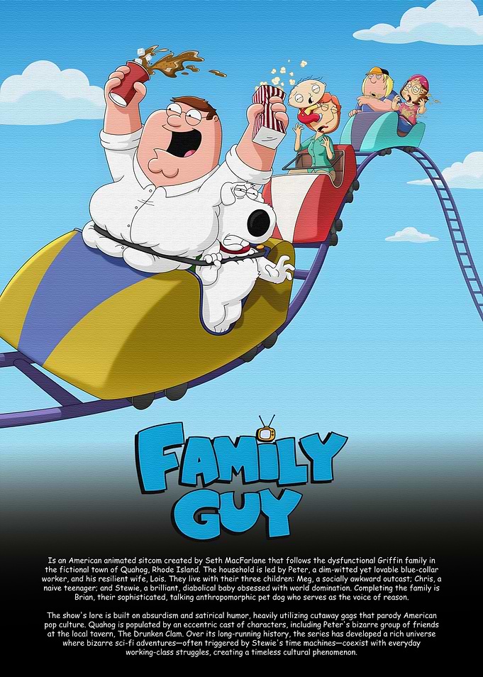 Family Guy Rollercoaster Poster