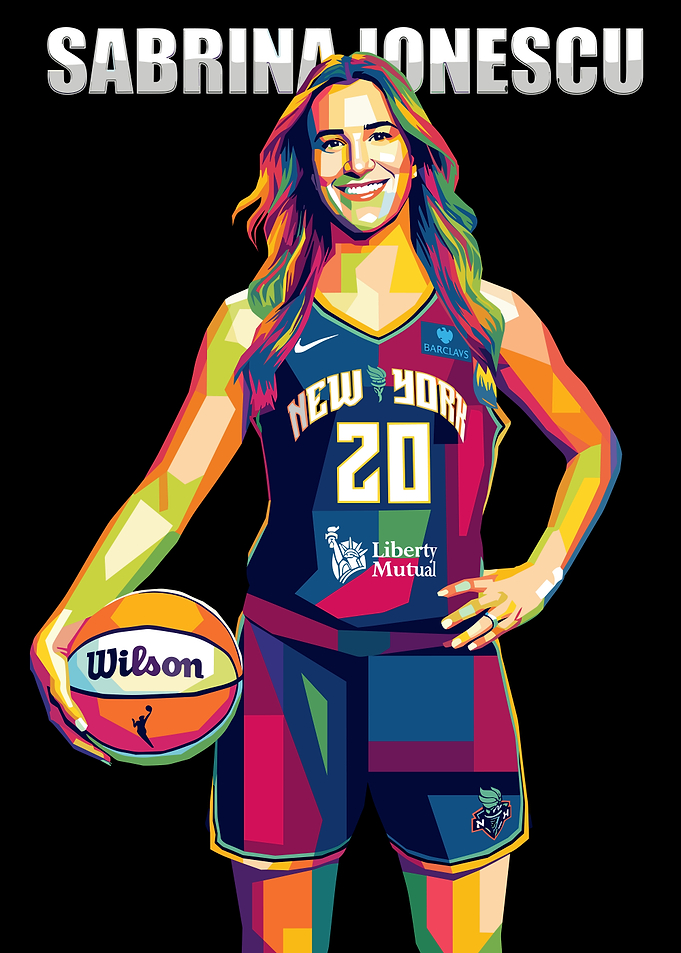 Sabrina Ionescu Pop Art Portrait