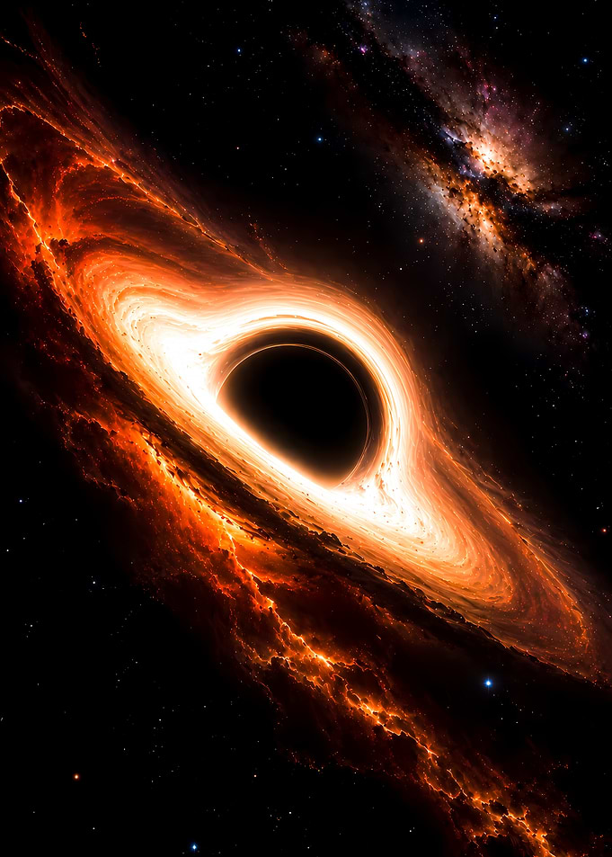 Supermassive Black Hole in Deep Space