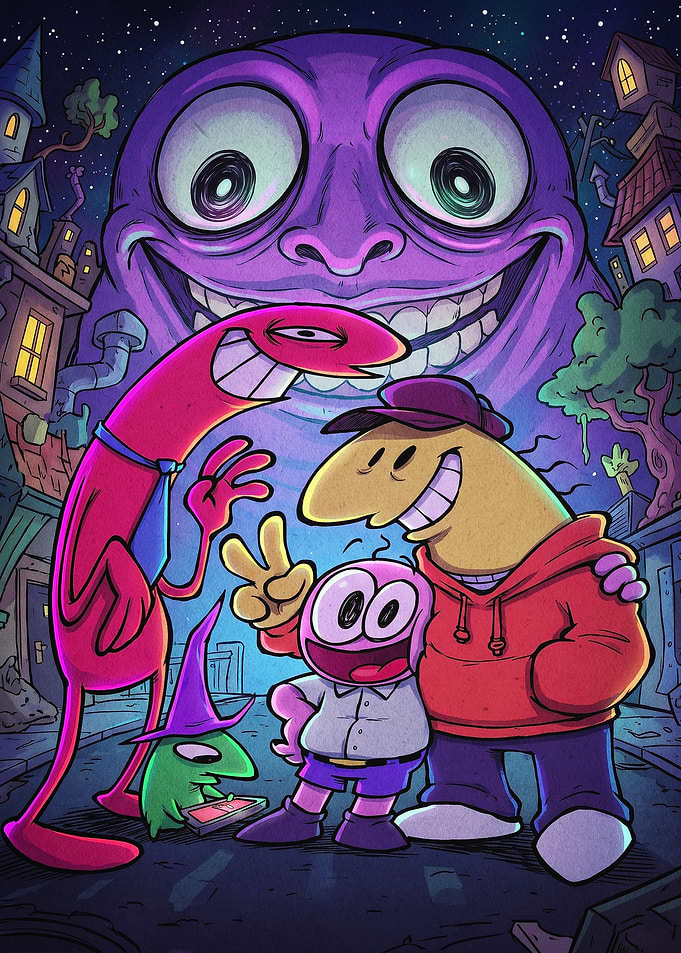 Weird Cartoon Monster Horror Art